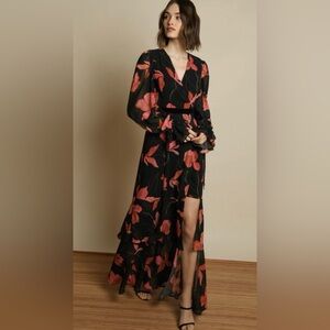 Anthropologie x Hutch Valentina V-Neck Wrap Maxi Dress